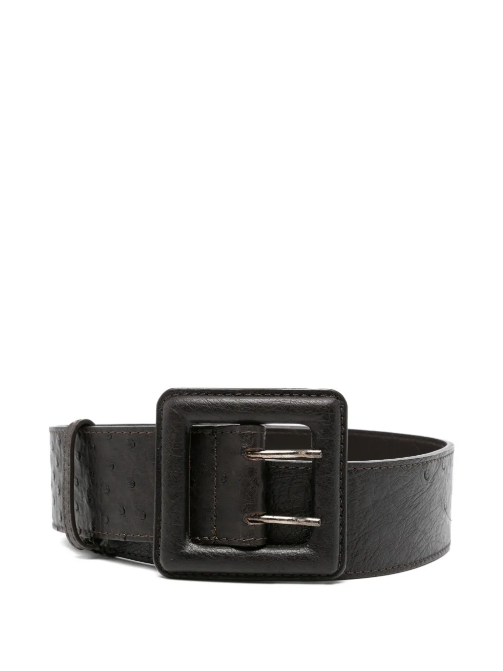 Gianfranco Ferré Pre-Owned 2006-2007 ostrich-leather belt - Marrone