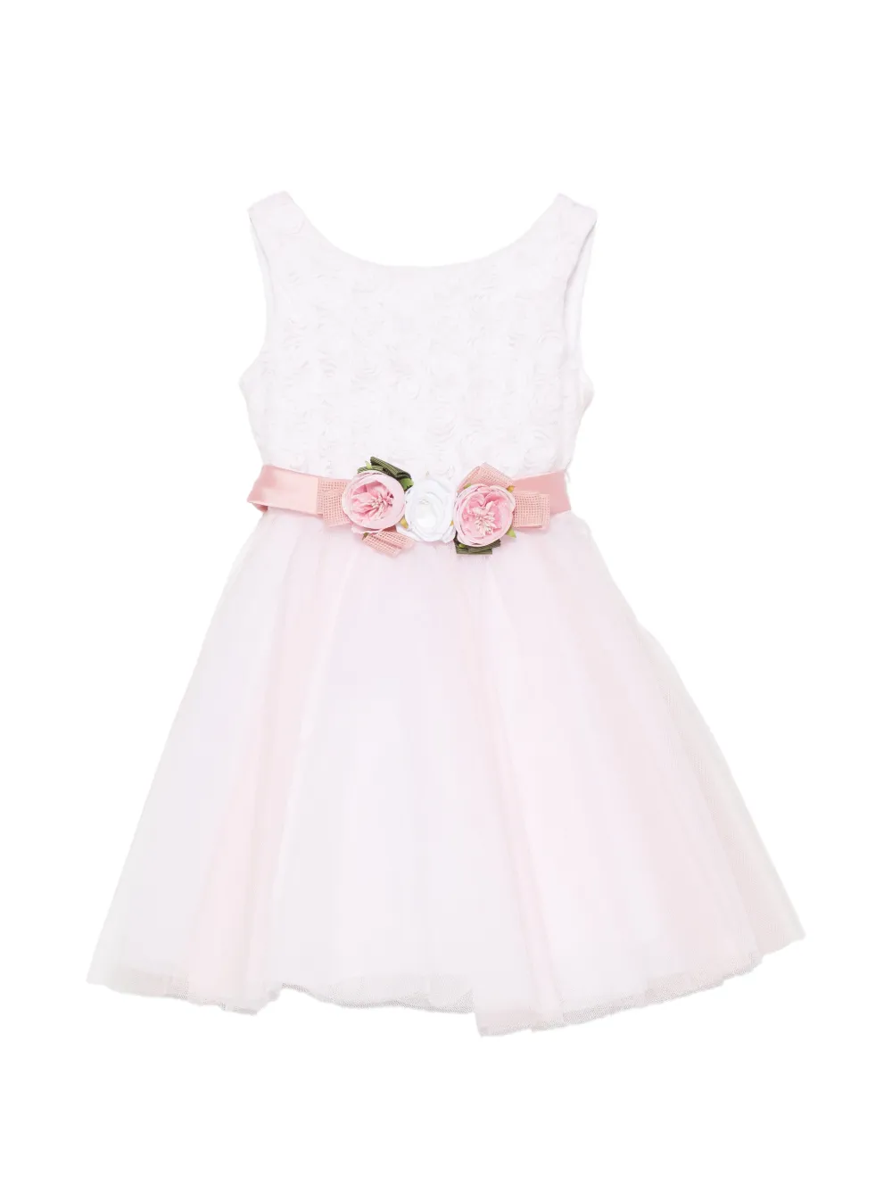 Colorichiari flower-embellished tulle dress - Rosa