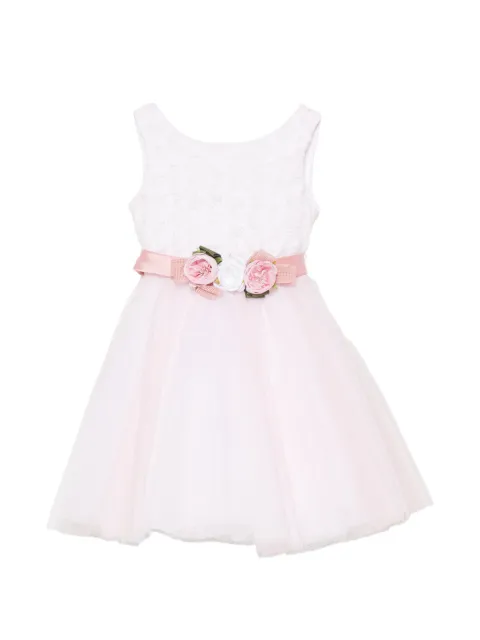 Colorichiari flower-embellished tulle dress