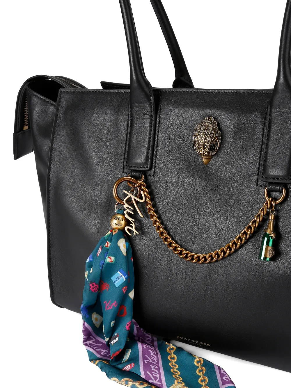Kurt Geiger London Sloane leren shopper Zwart