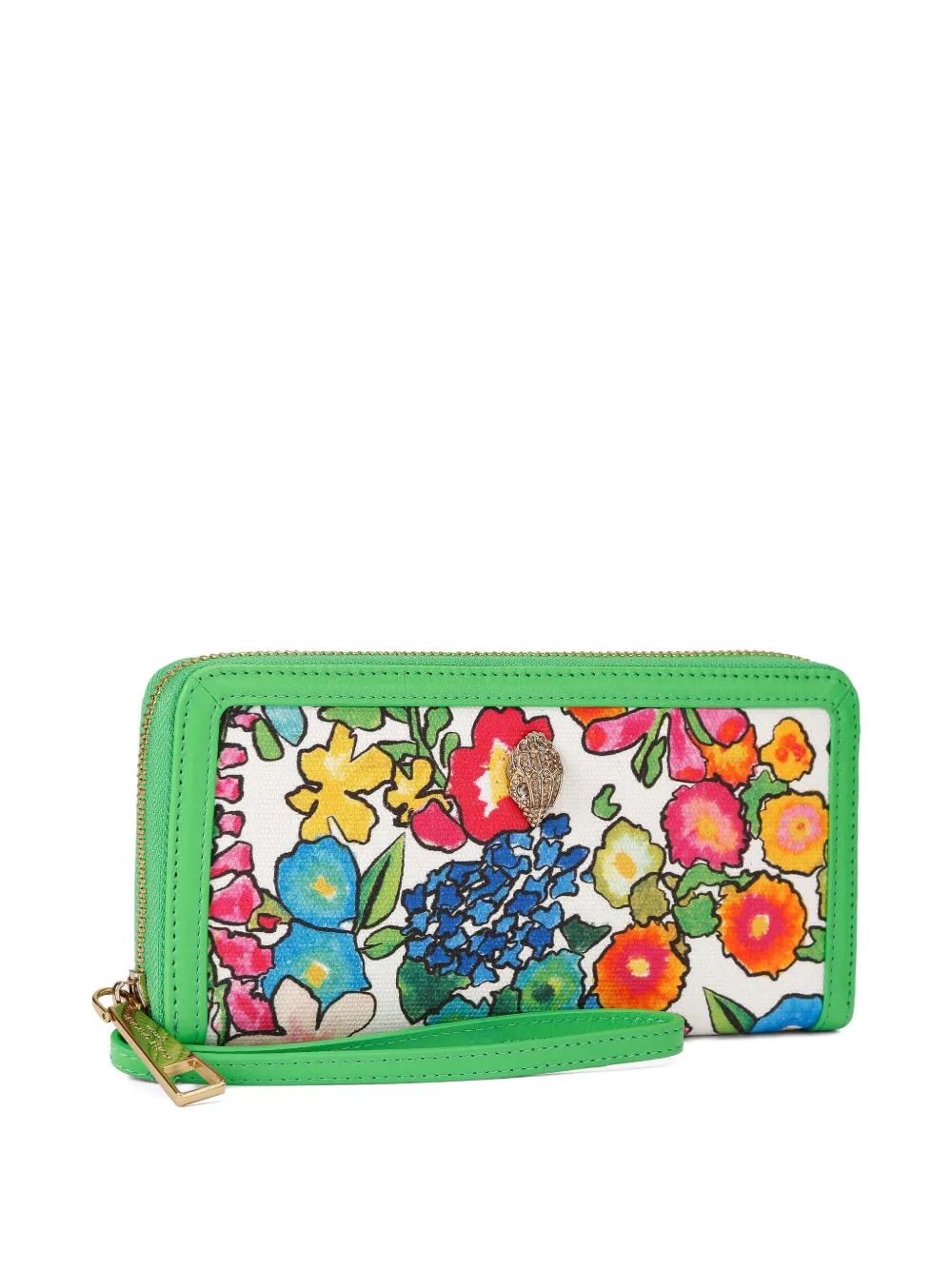 Kurt Geiger London Shoreditch portemonnee met bloemenprint Groen