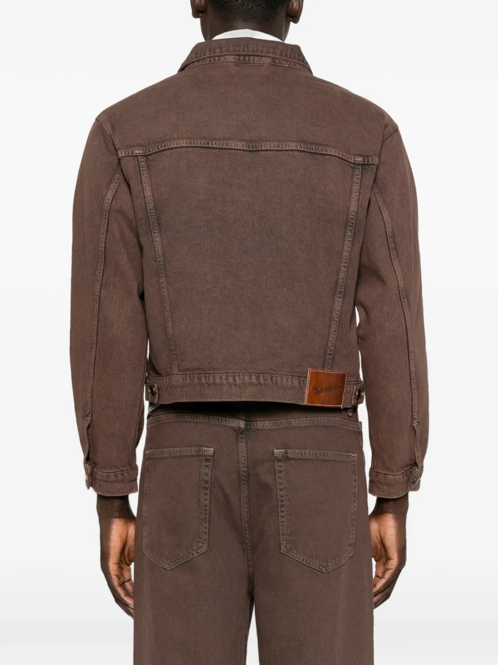 Sanderlak Denim jack Bruin