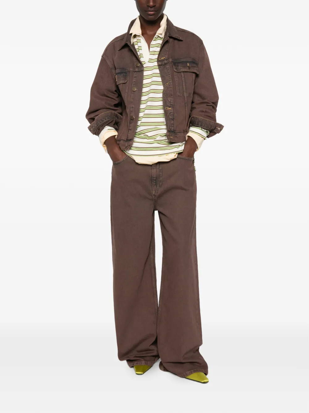 Sanderlak Denim jack Bruin