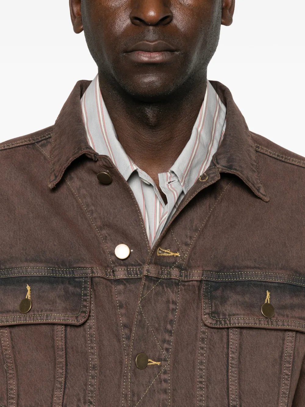 Sanderlak Denim jack Bruin