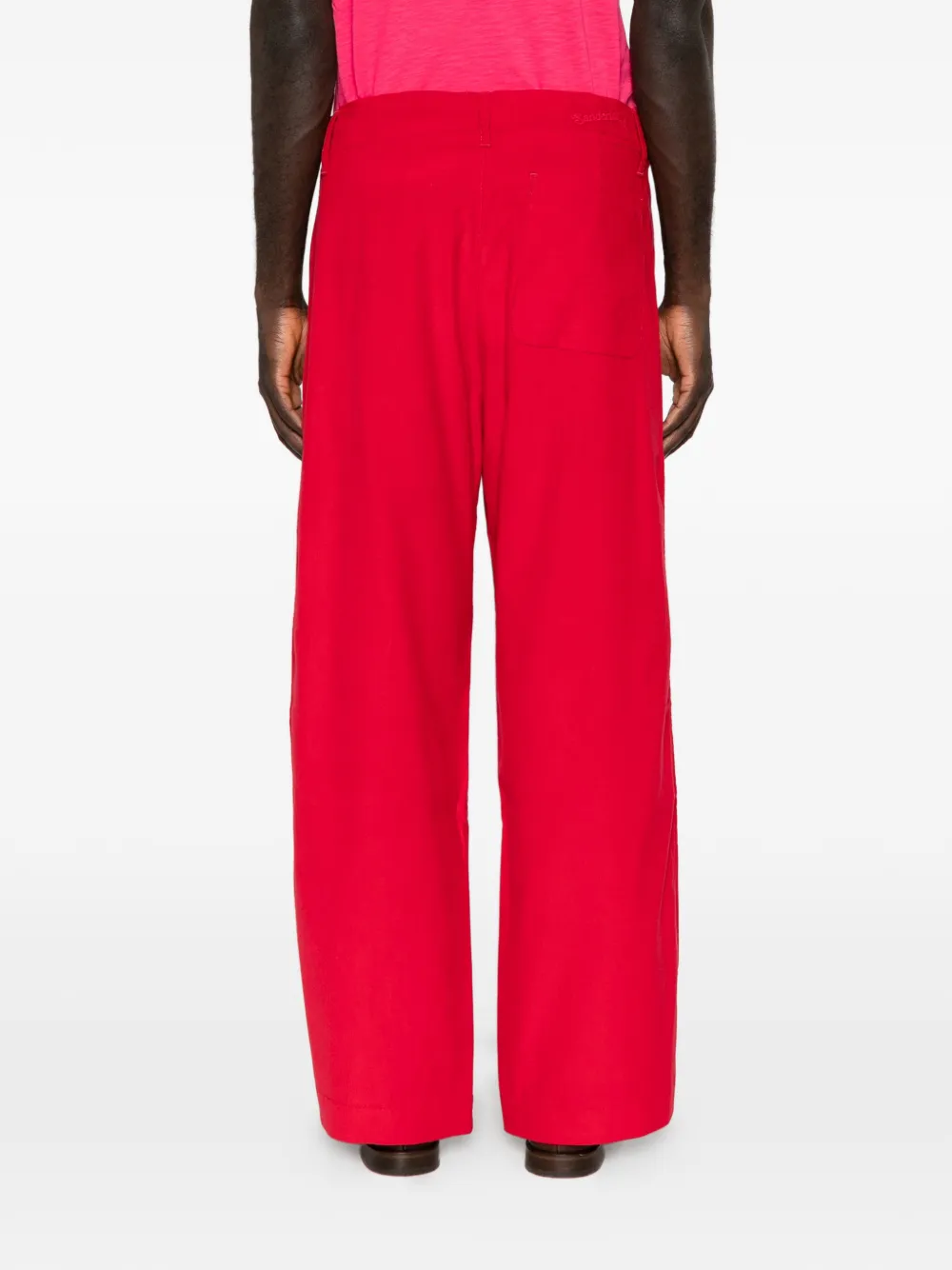 Sanderlak Straight broek Rood