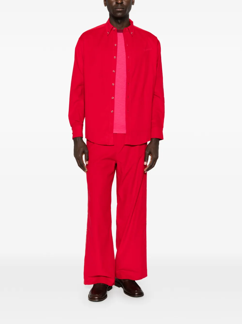 Sanderlak Straight broek Rood