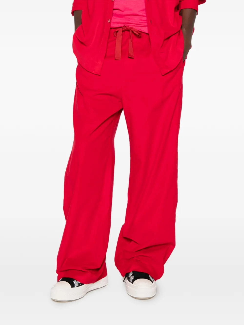 Sanderlak Straight broek Rood