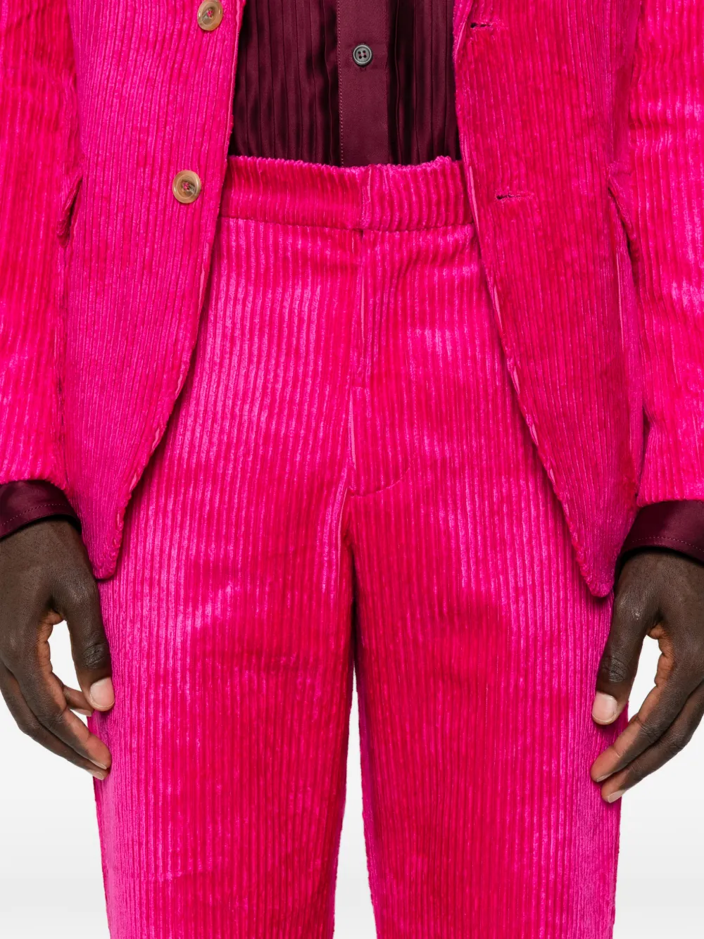 Sanderlak Ribfluwelen broek Roze
