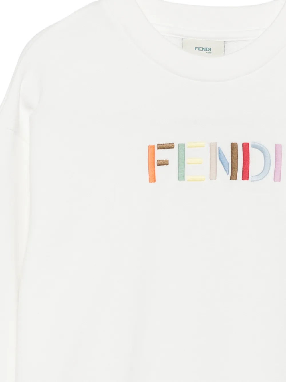 Fendi Kids Sweater met geborduurd logo Wit