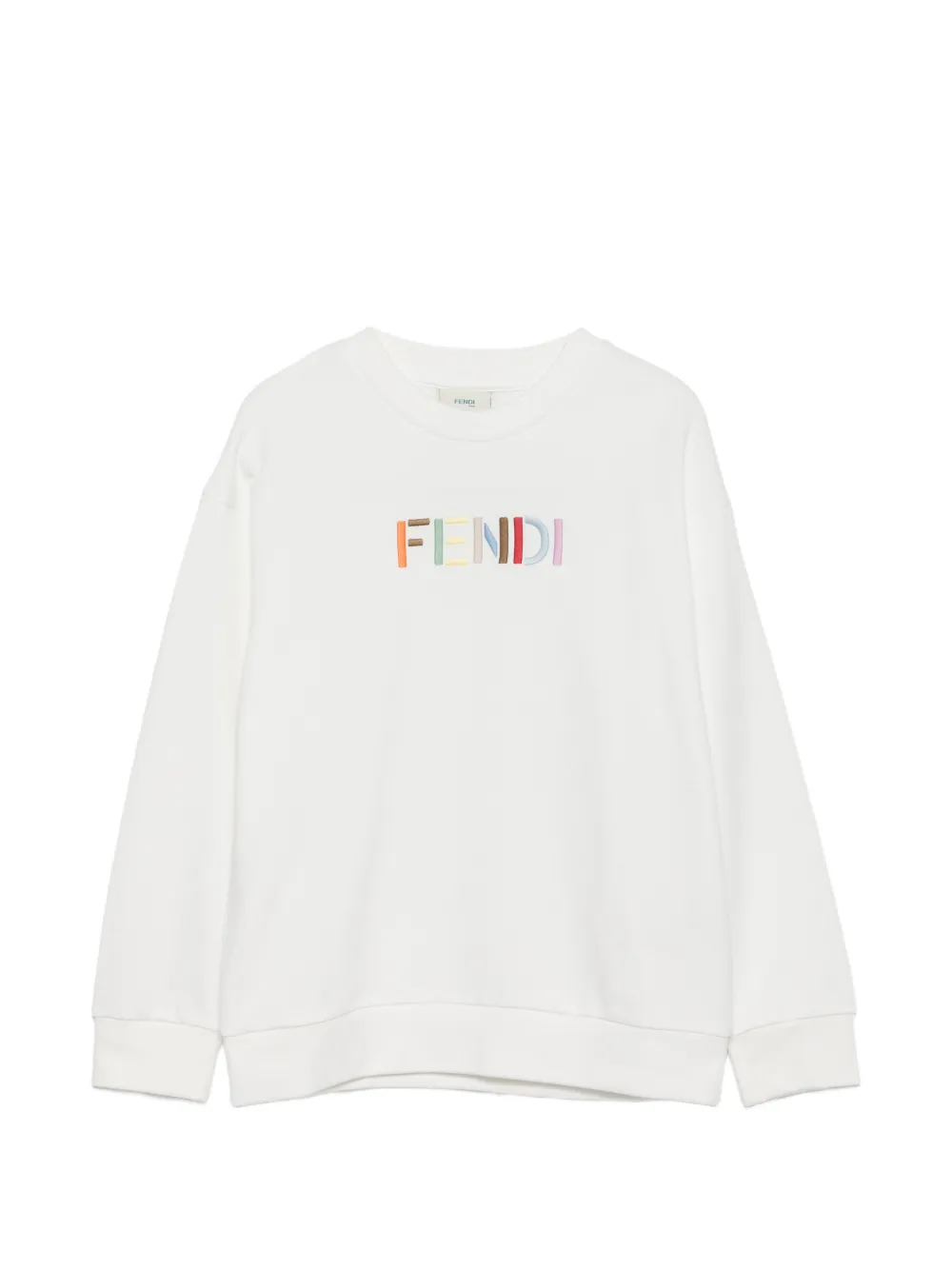 Fendi Kids logo-embroidered sweatshirt - Weiß