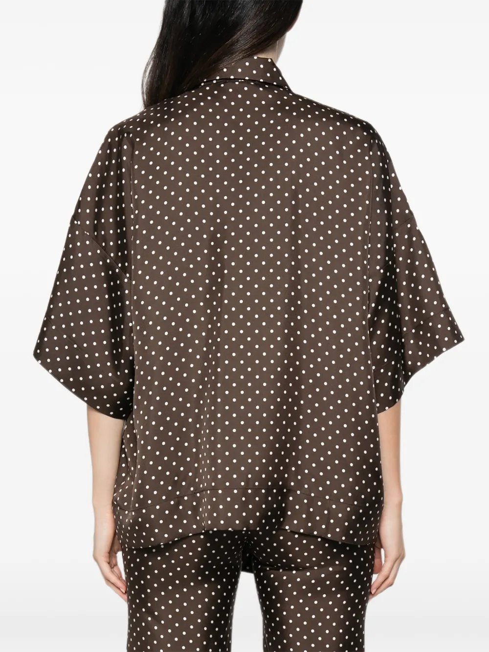 Françoise Blouse met stippen Bruin