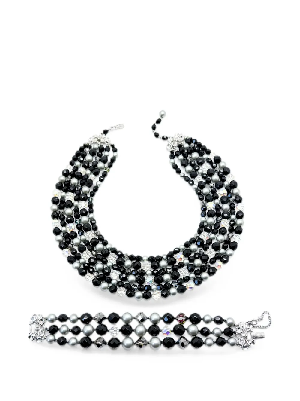Jennifer Gibson Jewellery Collana Schiaparelli Monochrome anni '50 - Nero