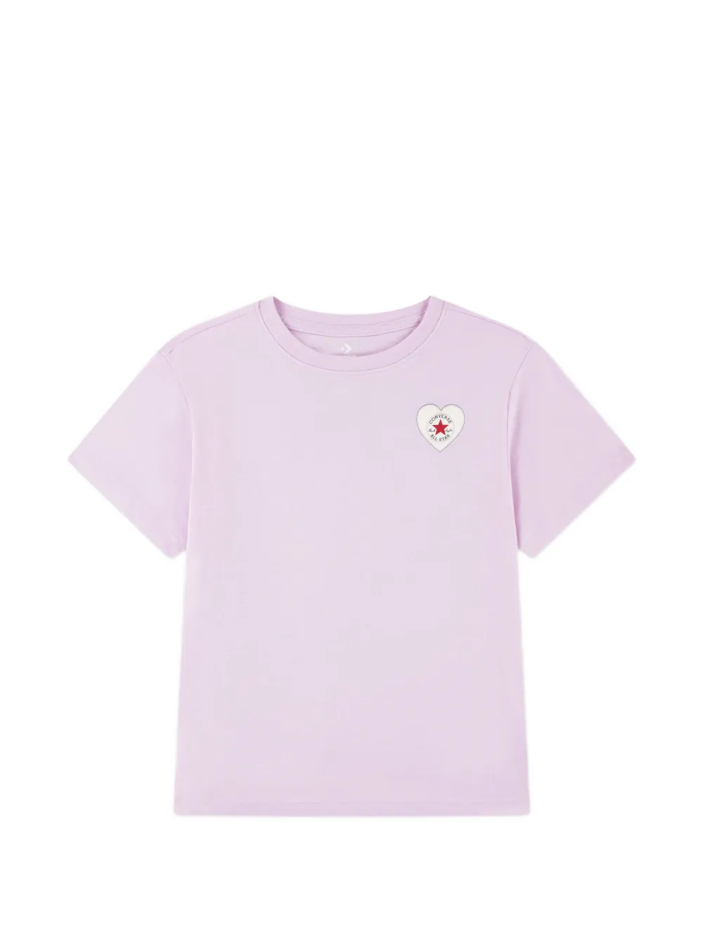Converse Kids heart-patch T-shirt - Viola
