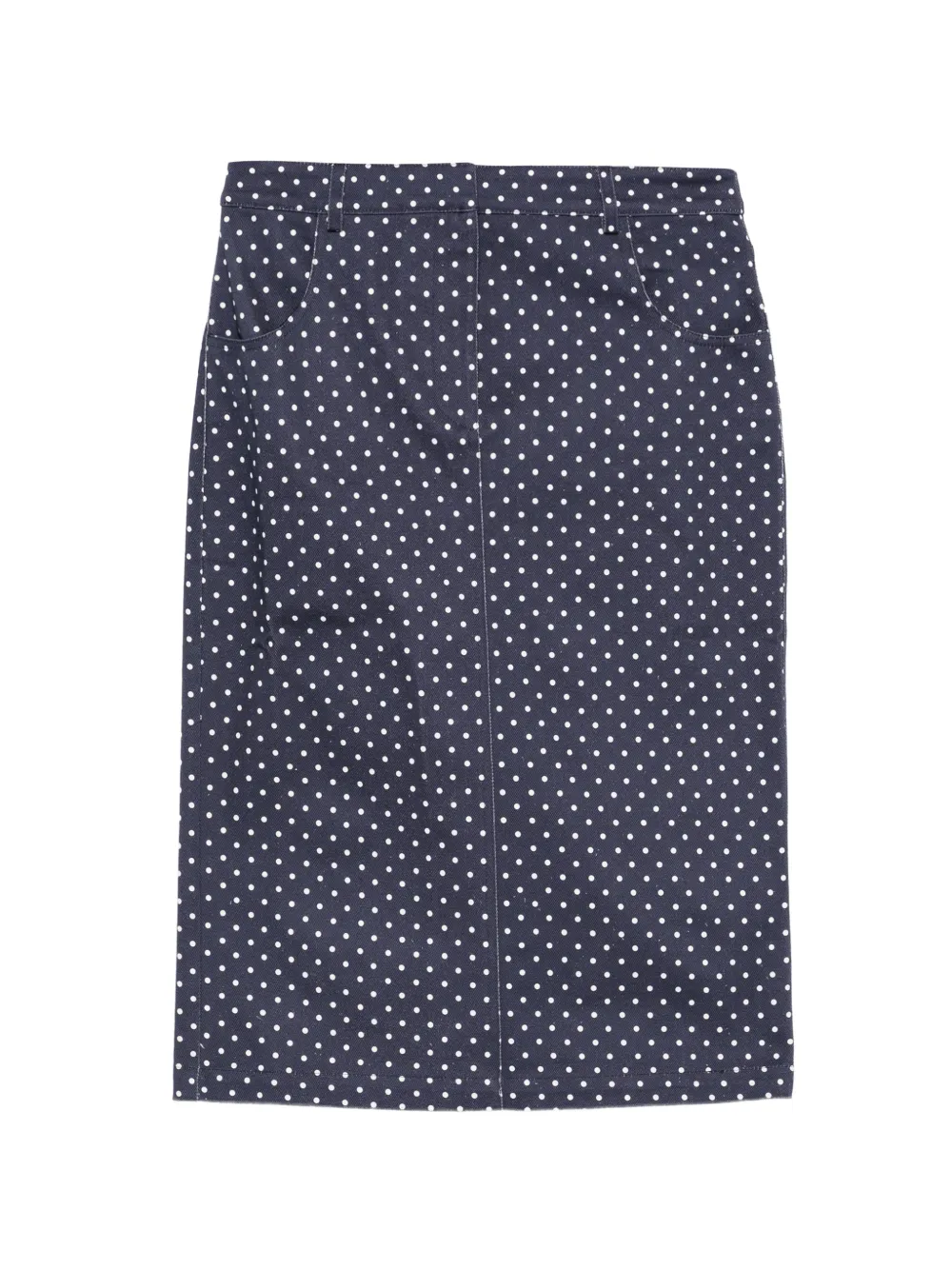 Françoise jupe crayon Tina mi-longue à pois - Bleu Françoise jupe crayon Tina mi-longue à pois - Bleu