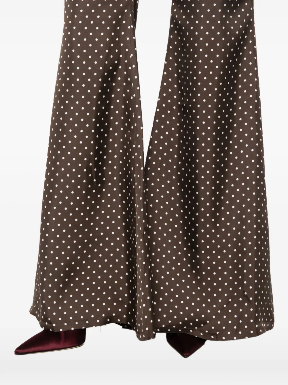 Françoise Zaoua flared broek Bruin