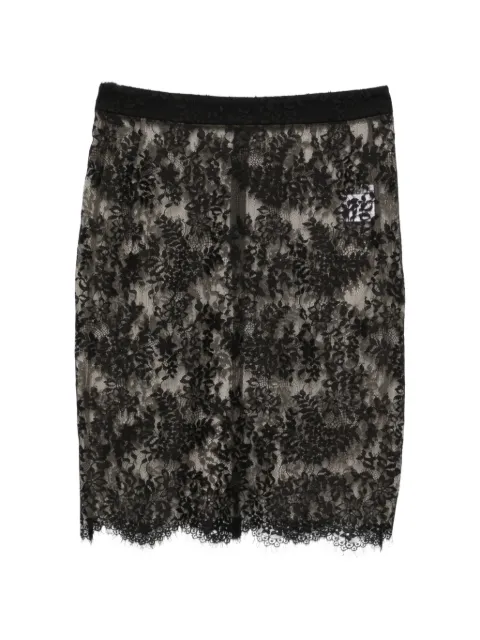 Françoise lace scalloped-edge skirt