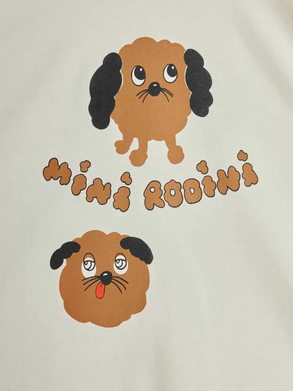  Mini Rodini Camiseta Con Perro Estampado - Blanco 