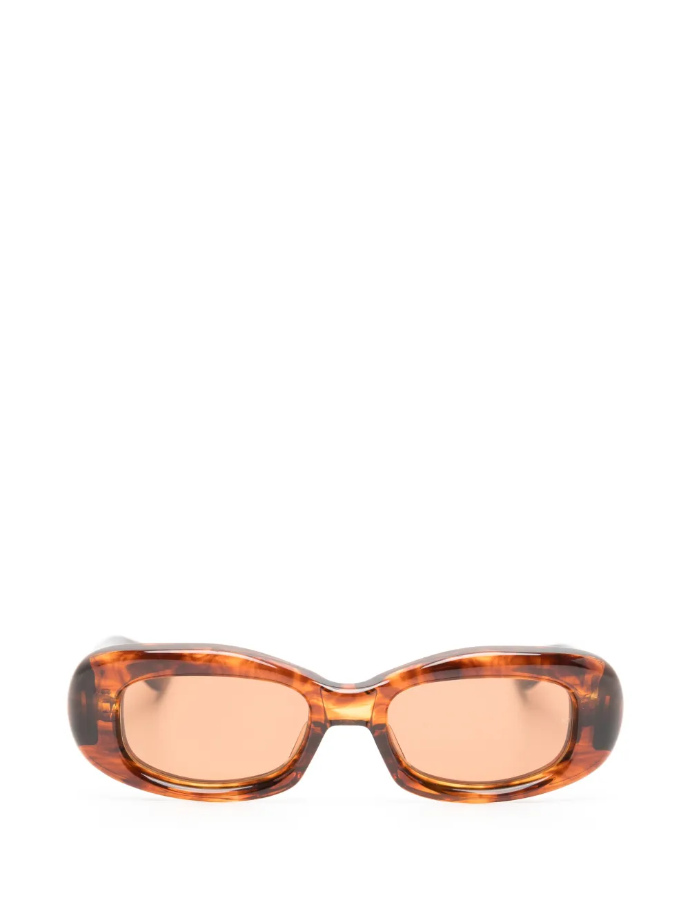 Jacques Marie Mage Ann Tortoiseshell-effect Oval-frame Sunglasses In Brown