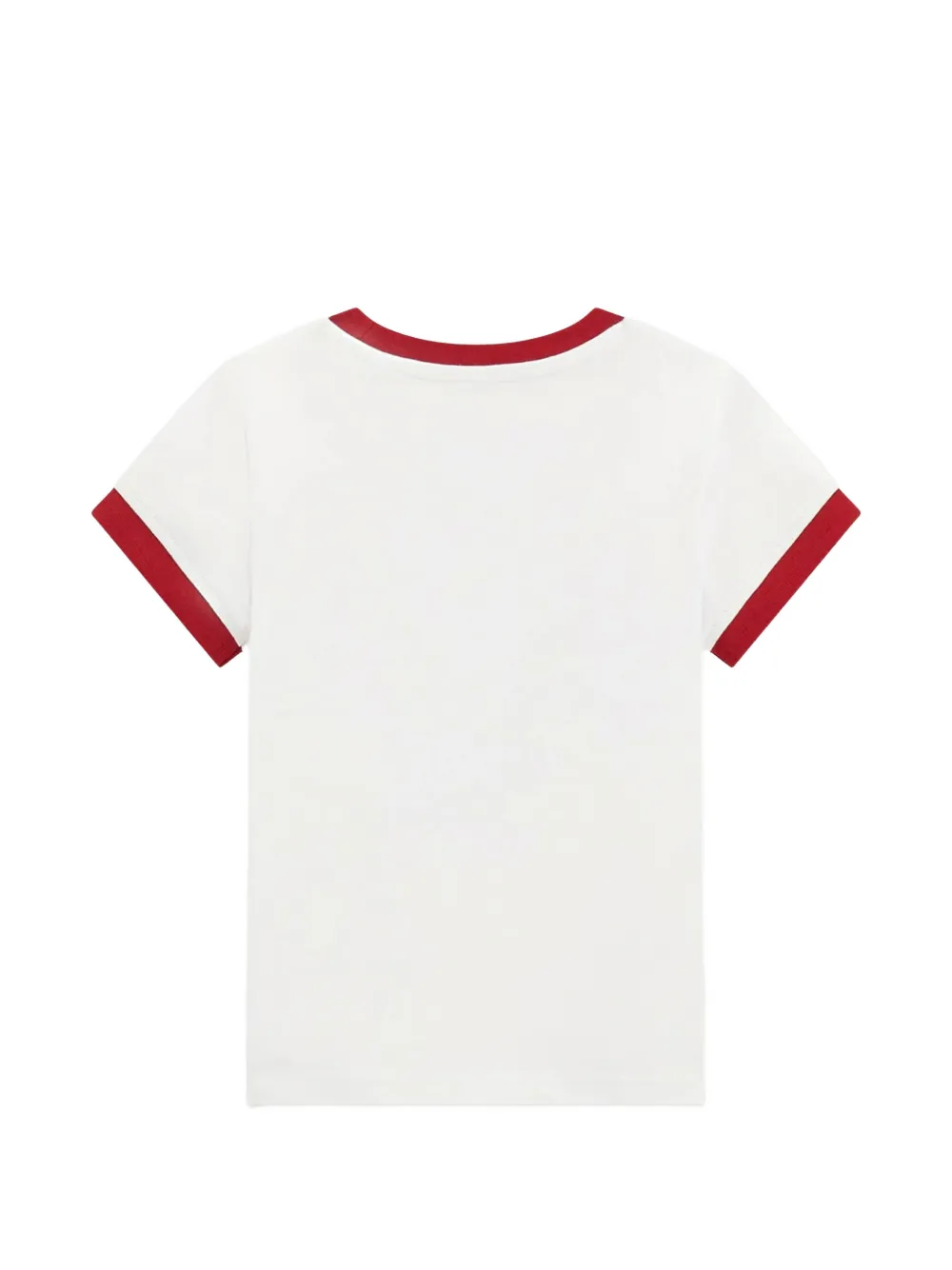  Guess Kids Cherry-embroidered Ringer T-shirt - Blanc 