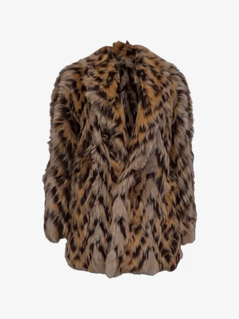 Saint Laurent Pre-Owned leopard-print oversized coat