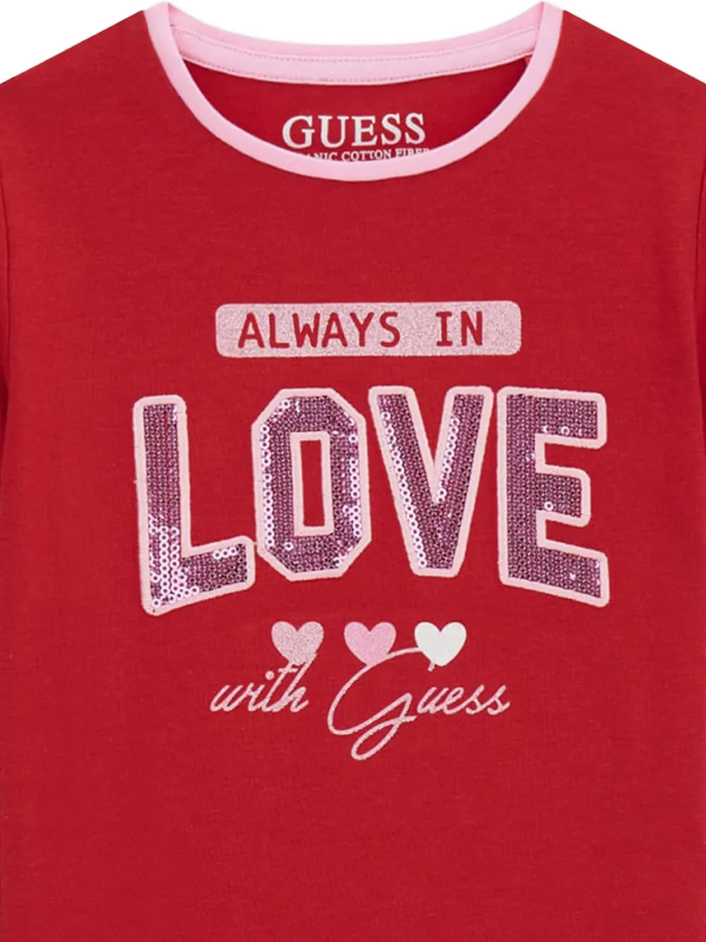guess kids T-shirt met logoprint Rood
