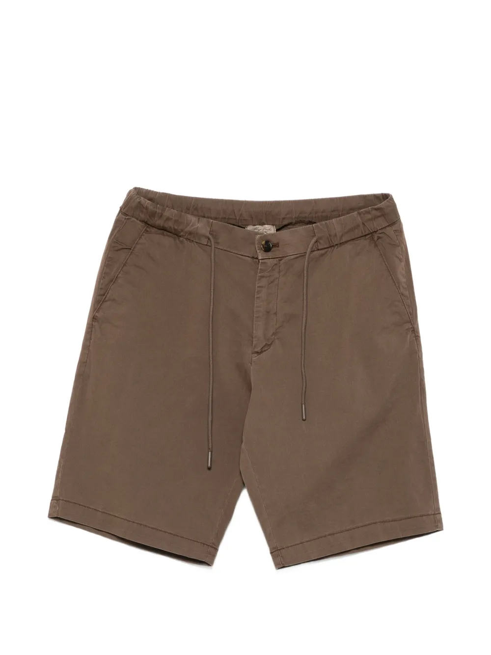 Alley Docks 963 drawstring twill shorts - Marrone