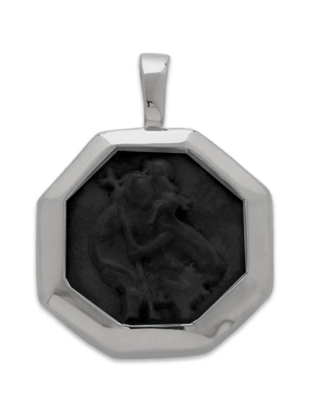 Monica Vinader Collana con pendente ottagonale - Argento