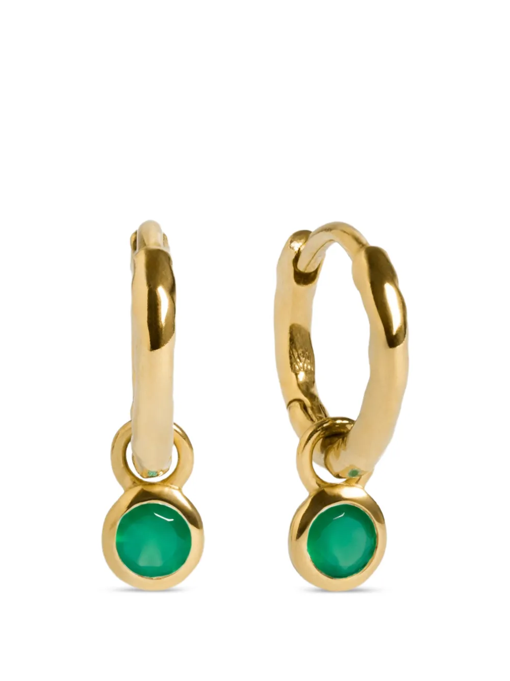 Monica Vinader Creolen mit Onyx-Anhänger - Gold