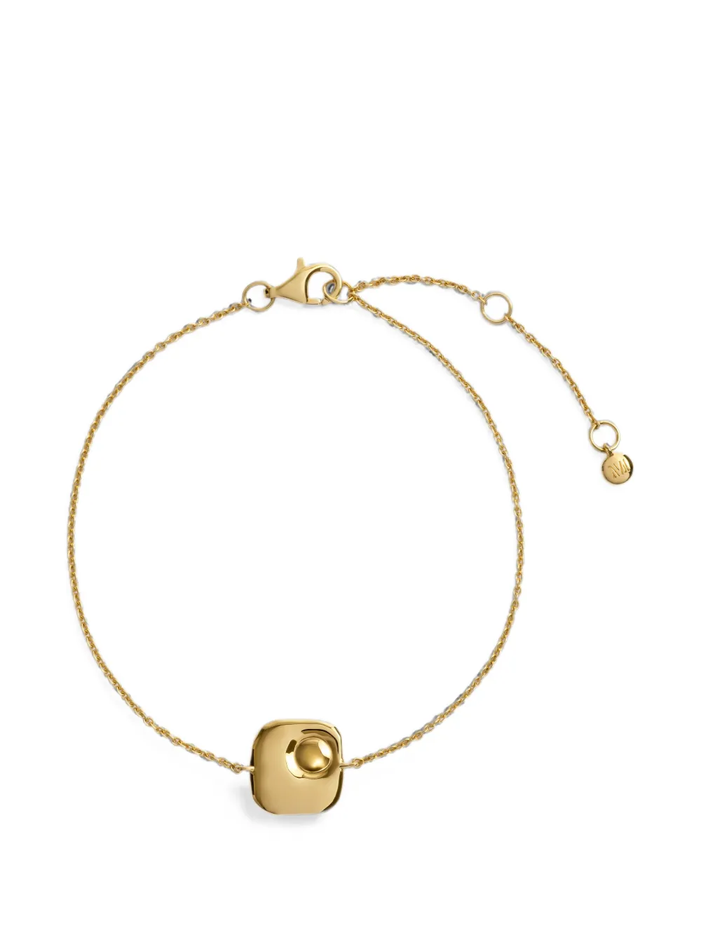 Monica Vinader Bracciale con pendente squadrato - Oro