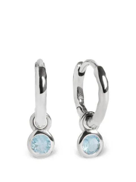 Monica Vinader aquamarine-charm hoop earrings