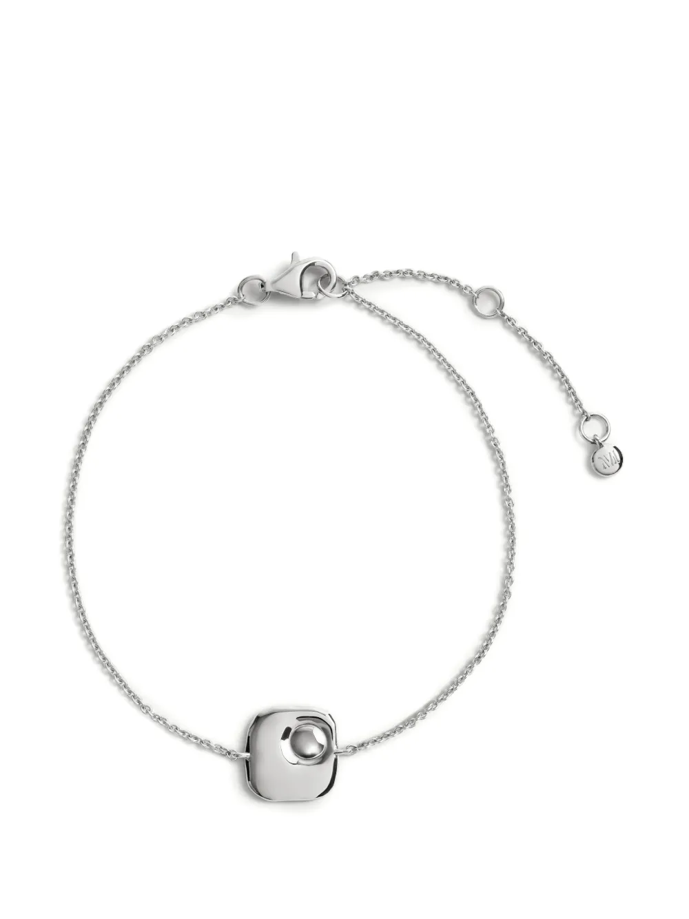 Monica Vinader Bracciale con pendente squadrato - Argento