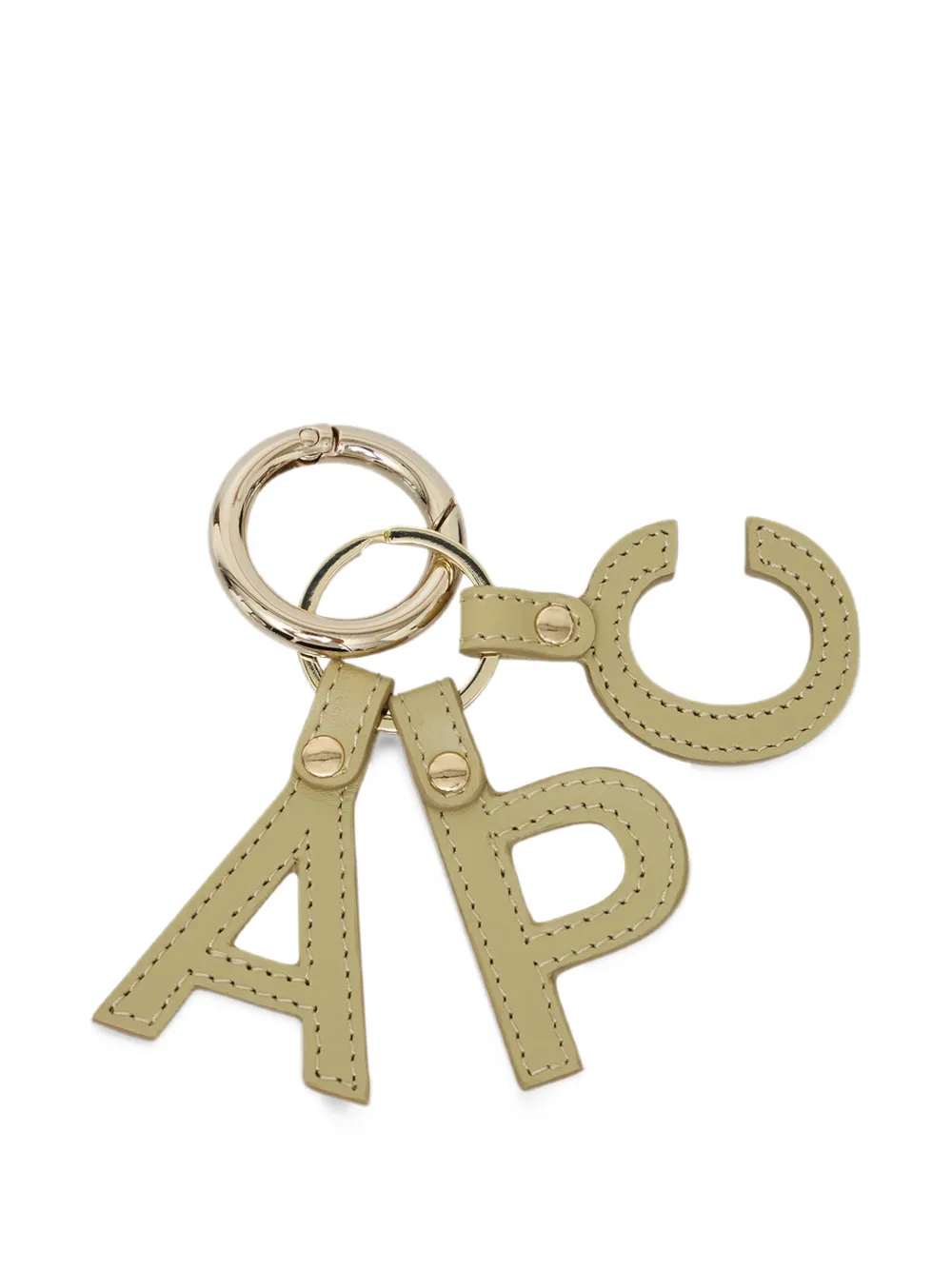 A.P.C. logo-charm leather keyring - Toni neutri