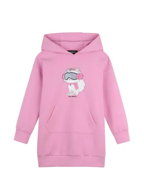 Karl Lagerfeld Kids graphic-print hooded dress