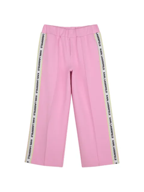 Karl Lagerfeld Kids logo-tape track pants