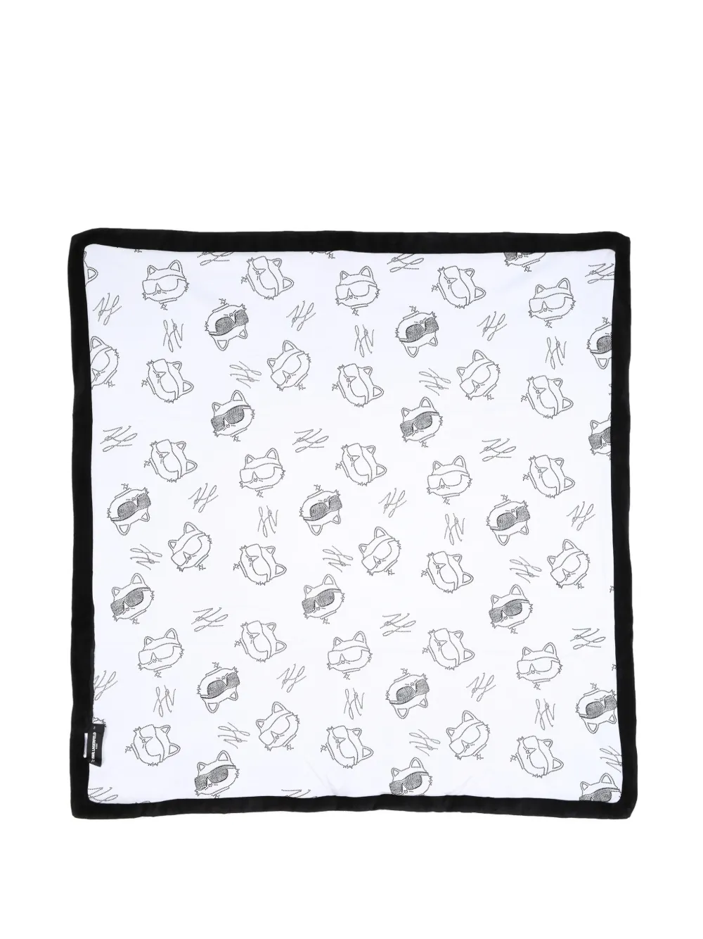 Karl Lagerfeld Kids Deken met Choupette-print Zwart