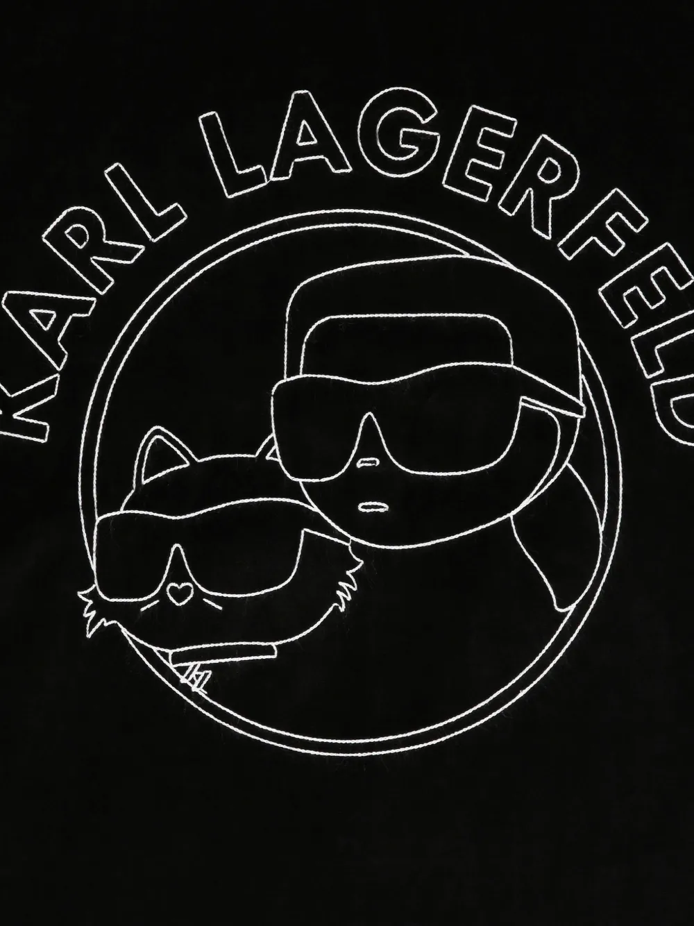 Karl Lagerfeld Kids Deken met Choupette-print Zwart