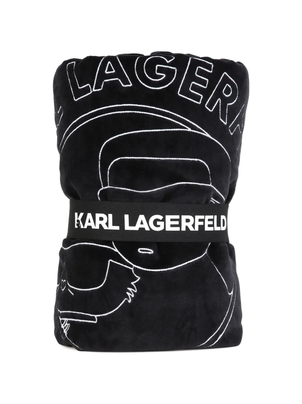 Karl Lagerfeld Kids Deken met Choupette-print Zwart