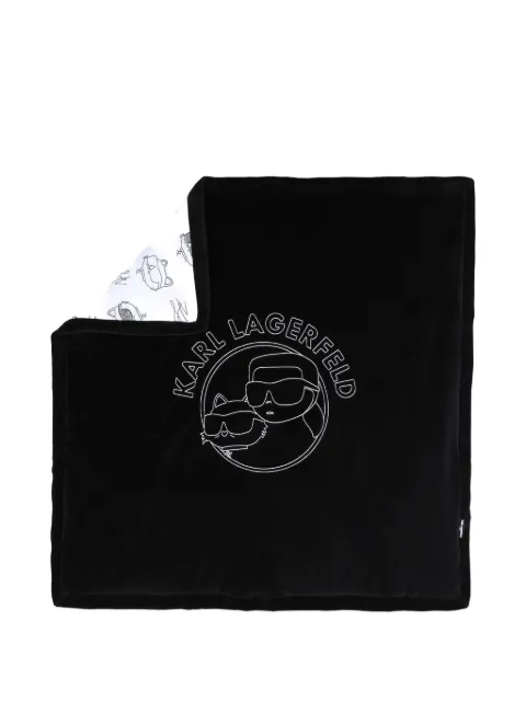 Karl Lagerfeld Kids reversible logo-print blanket