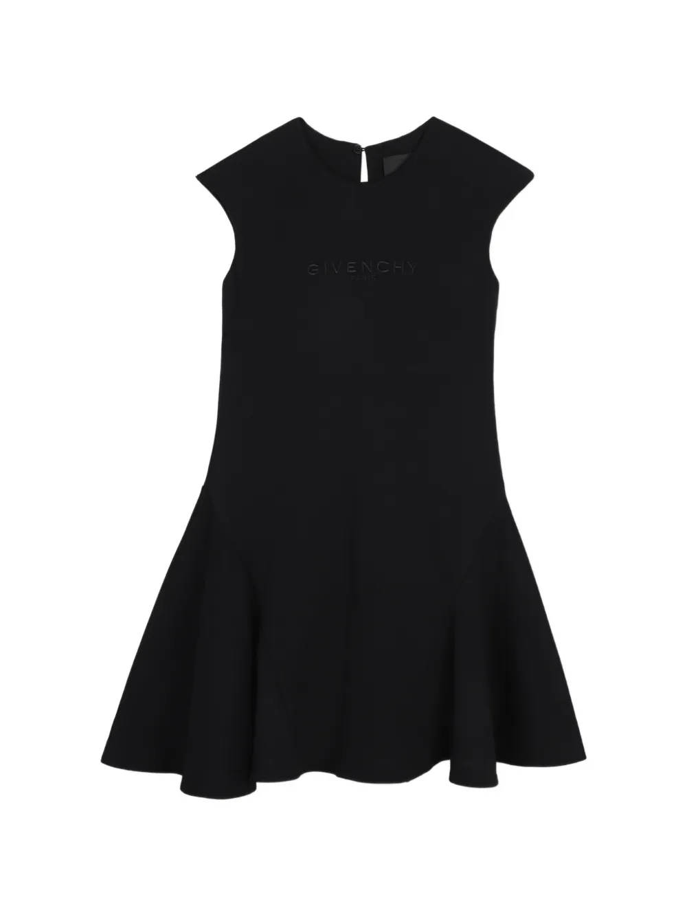 Givenchy Kids Abito svasato con logo ricamato - Nero