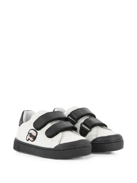 Karl Lagerfeld Kids touch-strap leather sneakers