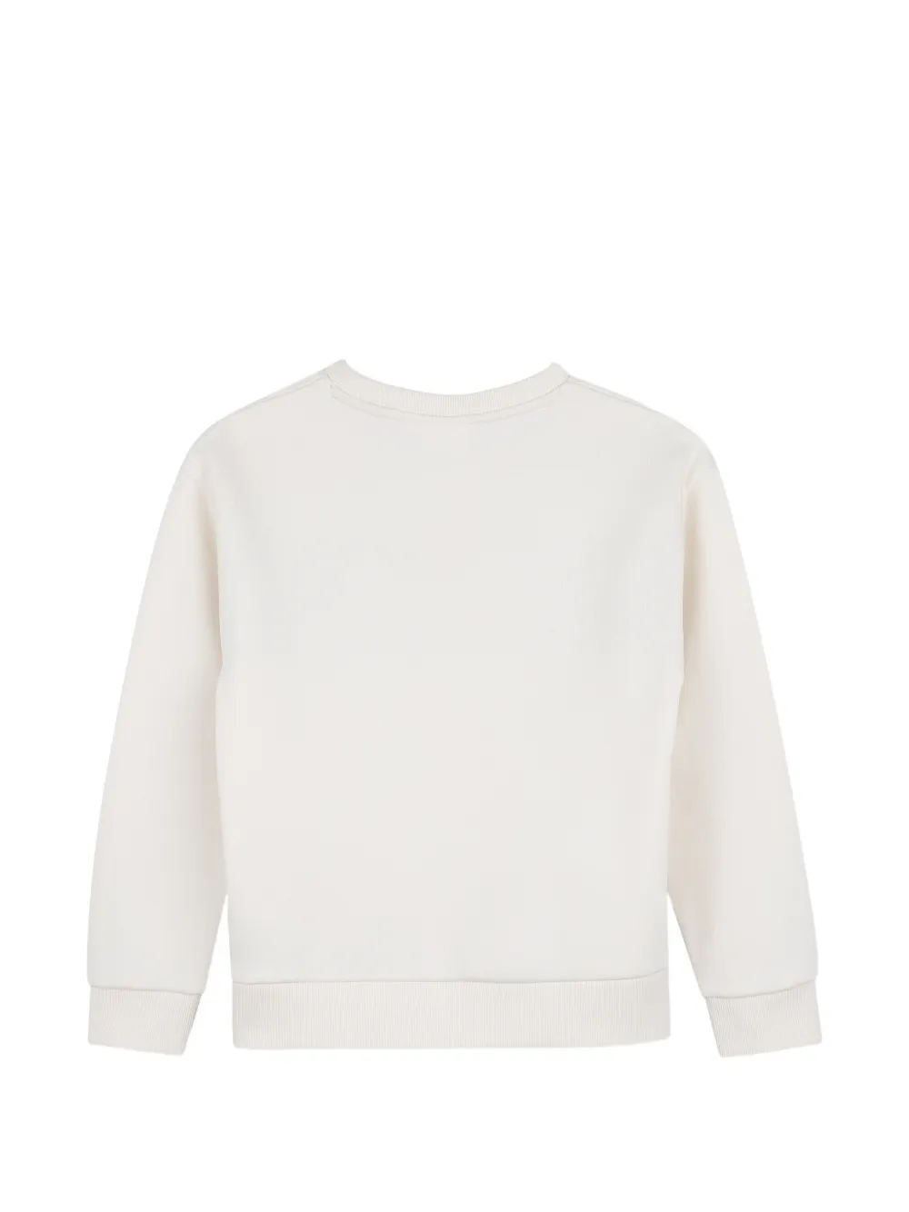 HUGO KIDS Sweater met logo-print en streep-detail Wit