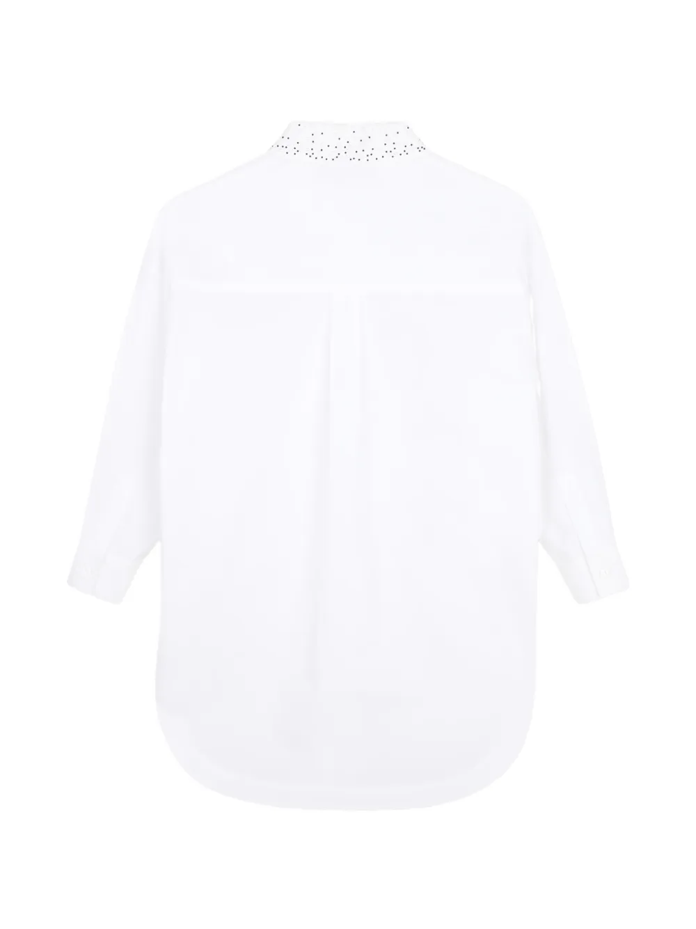 Karl Lagerfeld Kids Blousejurk verfraaid met studs en logo-print Wit