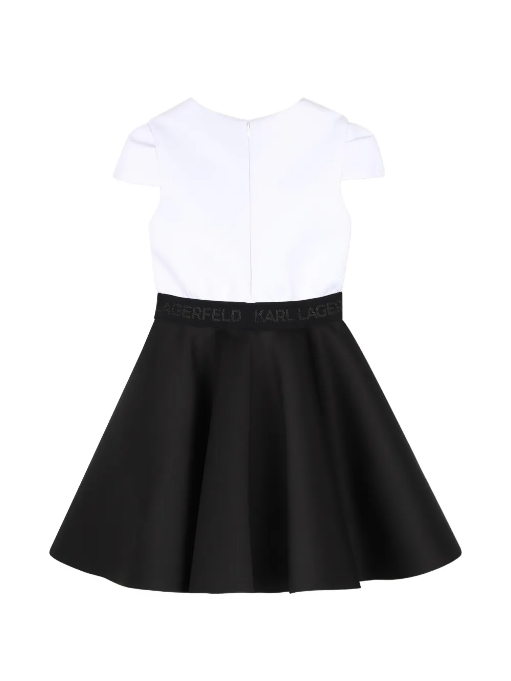 Karl Lagerfeld Kids Jurk verfraaid met stras Zwart