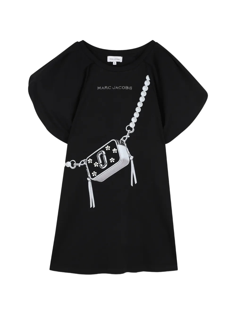 Marc Jacobs Kids Abito con maniche a palloncino - Nero