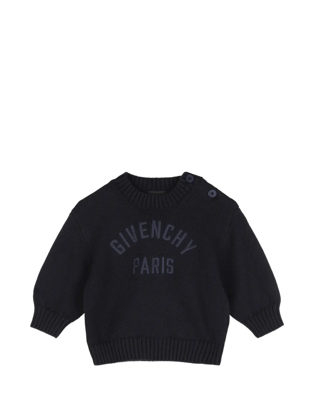 Givenchy Kids Maglione con ricamo - Blu