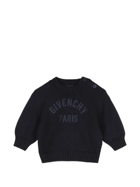 Givenchy Kids logo-embroidered button-fastening sweater