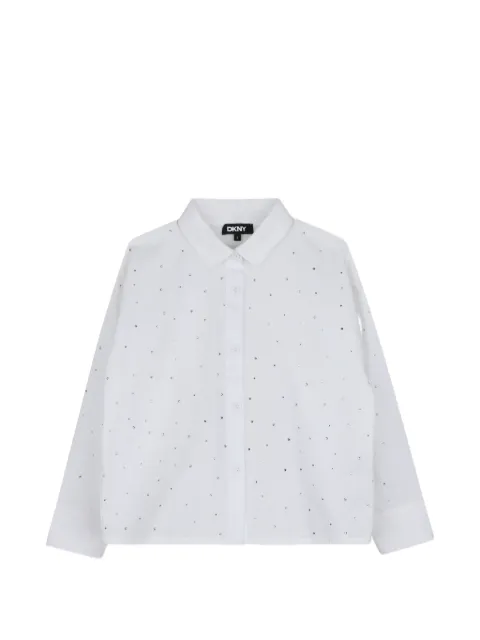 Dkny Kids chemise à ornements en cristal et dos plissé
