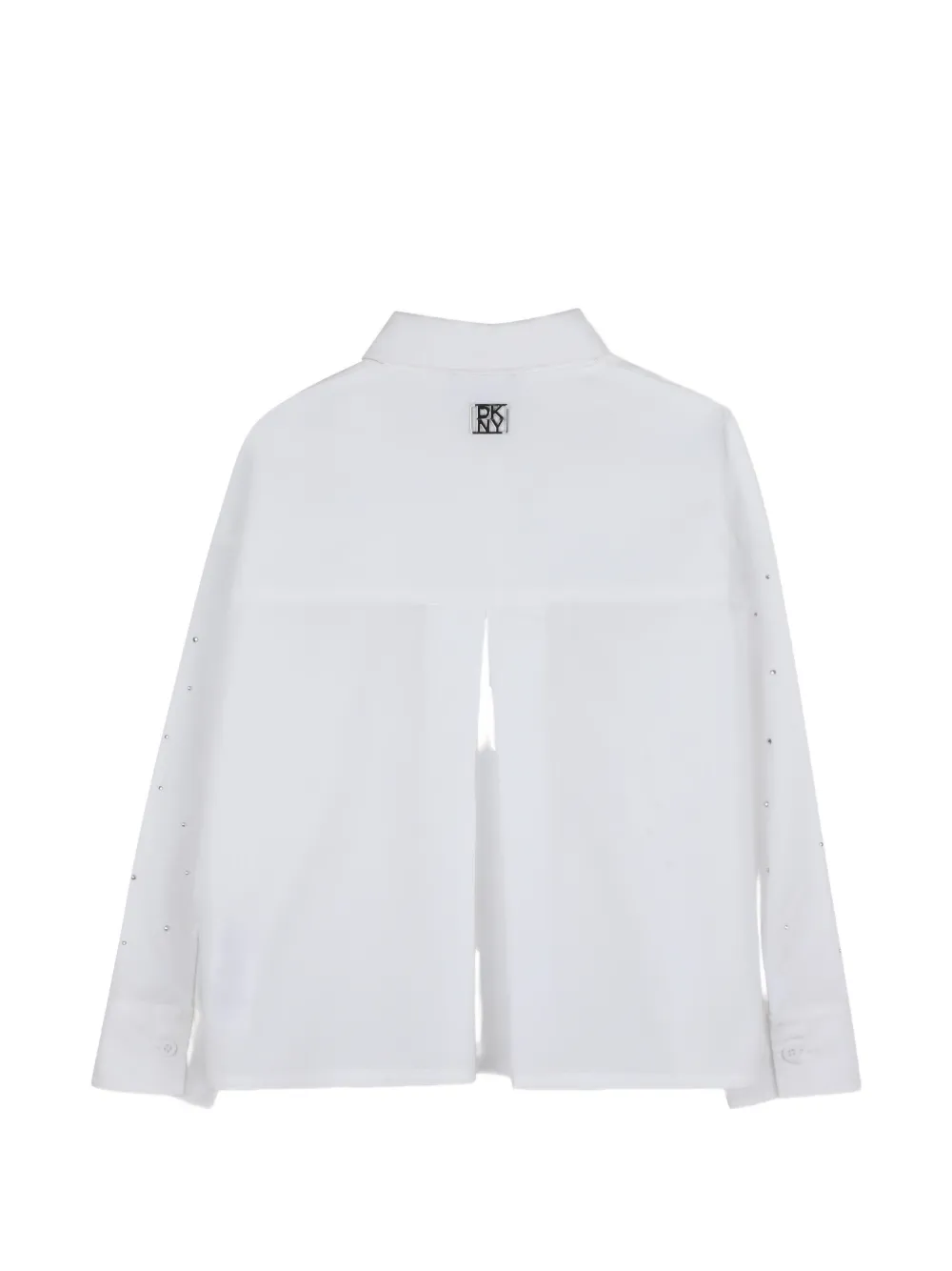 Dkny Kids Shirt met geplooide achterkant verfraaid met kristallen Wit