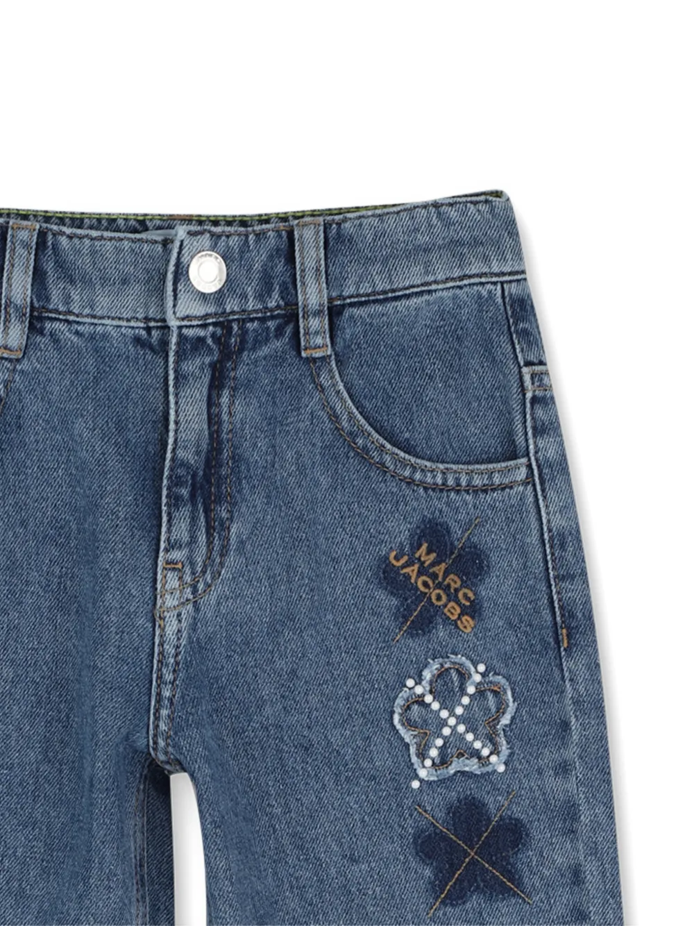 Marc Jacobs Kids Jeans met logopatch Blauw