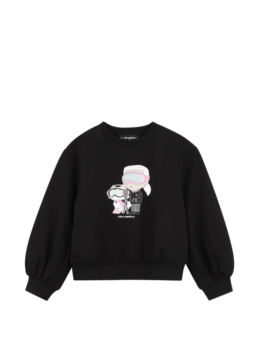 Karl Lagerfeld Kids Maglione con stampa grafica - Nero